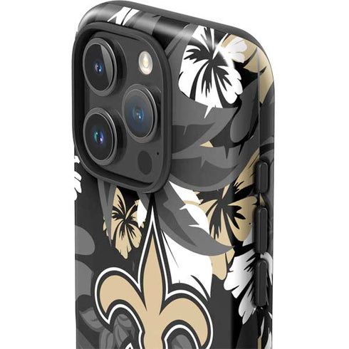 NFL New Orleans Saints Tropical Print iPhone 16 Pro Impact Case
